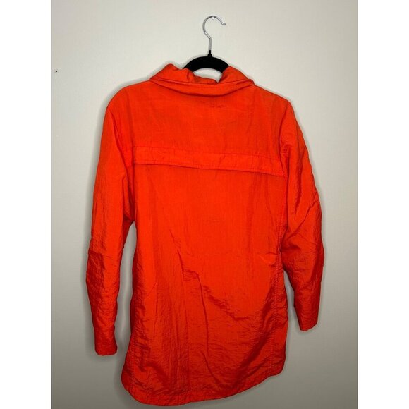 New York & Company Women's Cinch Waist Zip Front Hooded Trench Coat Rain Coat Sm - Picture 2 of 12